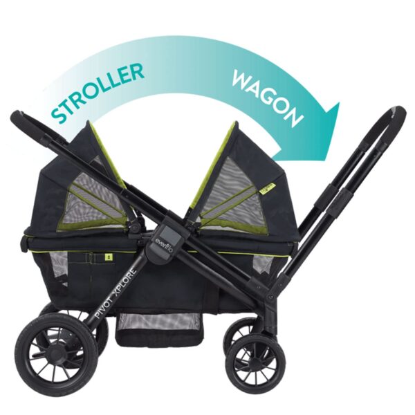 Evenflo Pivot Xplore All-Terrain Stroller Wagon (Wayfarer Black) - market4kids