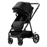 Mompush Meteor2 Baby Stroller 2-in-1 with Newborn Mode, Compatible with Infant Car Seat Adapter Included, Full-Size Bassinet Strollers for Family Outings