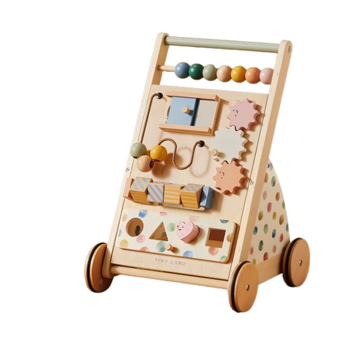 Tiny Land Versatile Natural Wooden Baby Walker market4kids.com