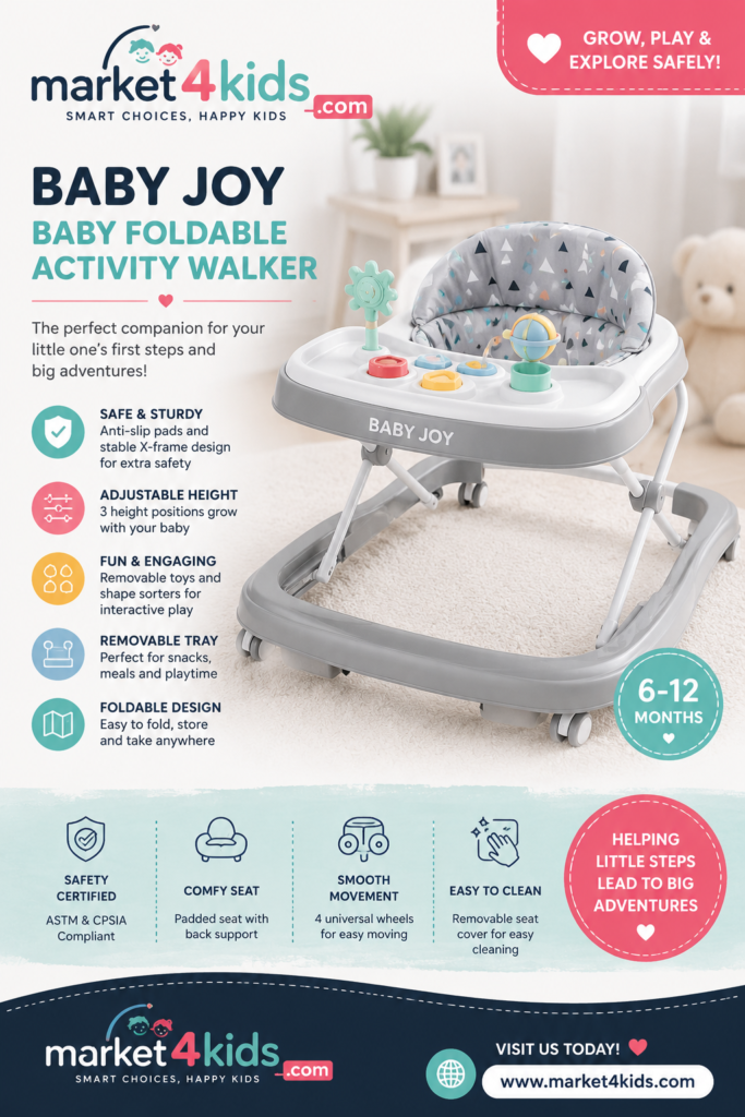 BABY JOY Baby Foldable Activity Walker market4kids.com